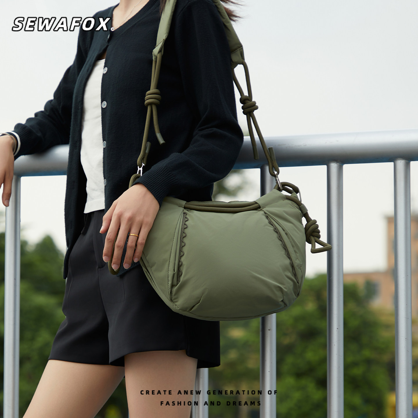 休闲云朵蒲公英相机摄影包轻便通勤旅行单肩包束口抽绳微单斜挎包