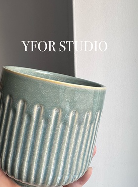 【YFOR】 手绘釉面浮雕蝴蝶兰海芋热植优选绿植陶瓷花盆