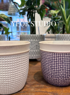 出口外贸北欧风陶瓷花盆家用创意个性简约现代热绿植盆栽盆蝴蝶兰