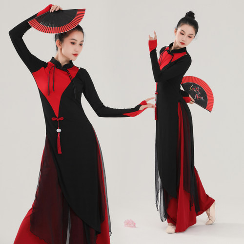古典舞旗袍演出服服练功