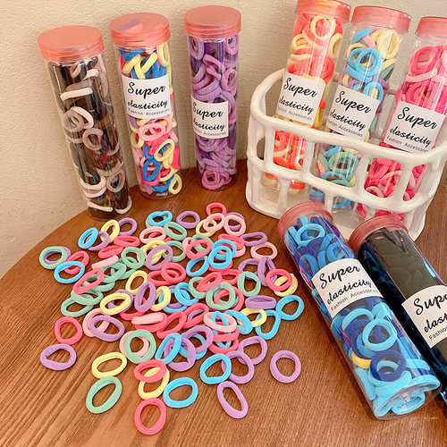 100根糖果色小皮筋盒装