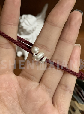 沈仙娥足银999卷卷蛇本命年红绳