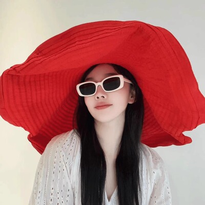 25cm超大帽檐透气遮阳帽