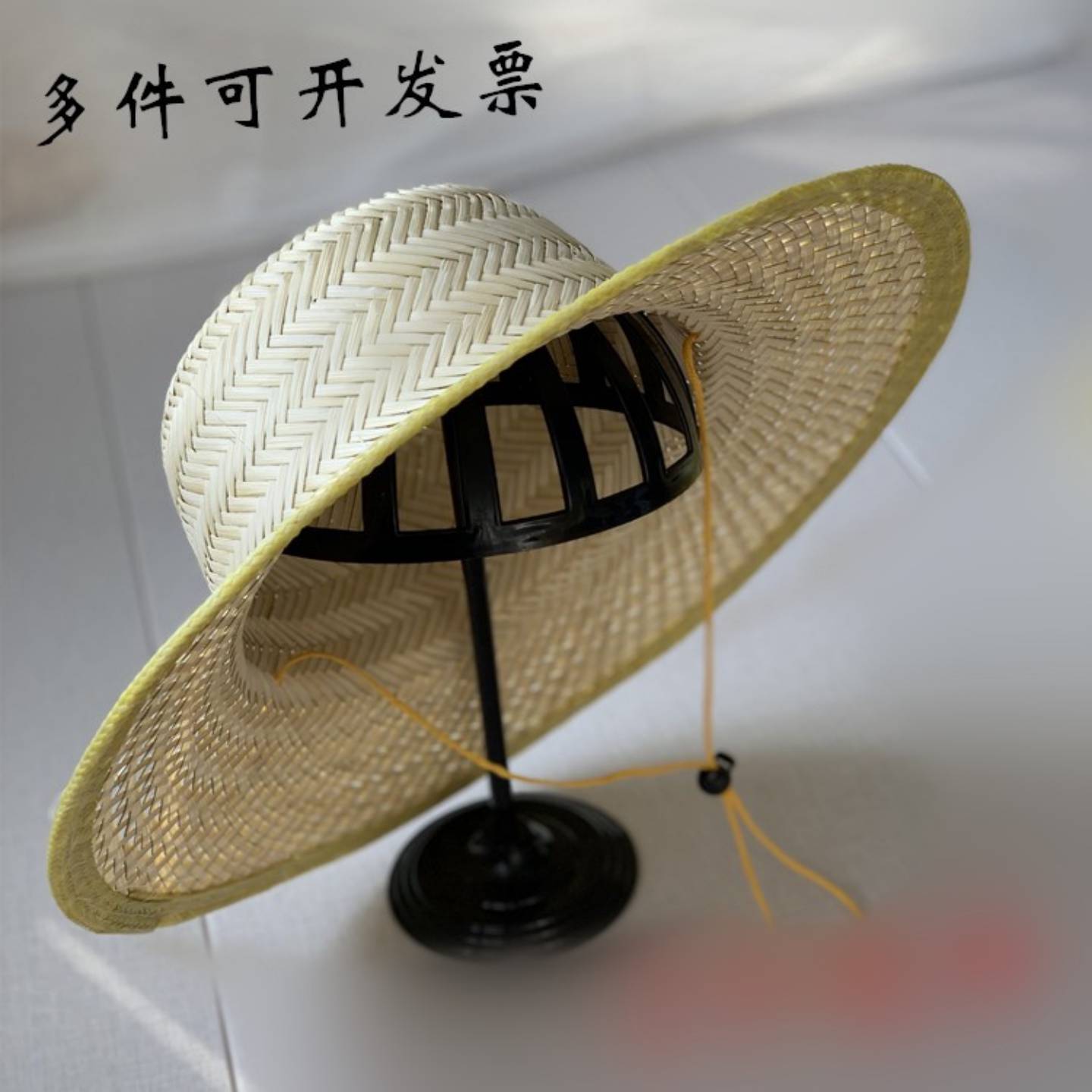 竹编遮阳帽大沿采茶凉帽出游