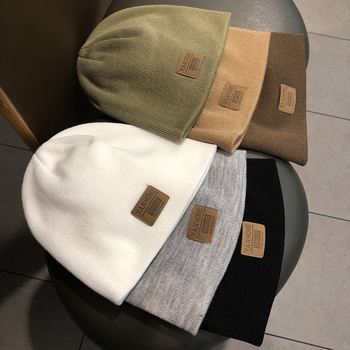 瓜皮帽运动包字母针织韩透气无檐