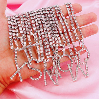 极速Caraquet Ice out A-Z Letter Initial PendOant Necklace Si