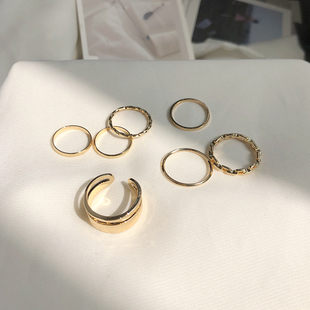 极速Fashion Jewelry Rings Set Hot Selling MetaRl Alloy Hollo