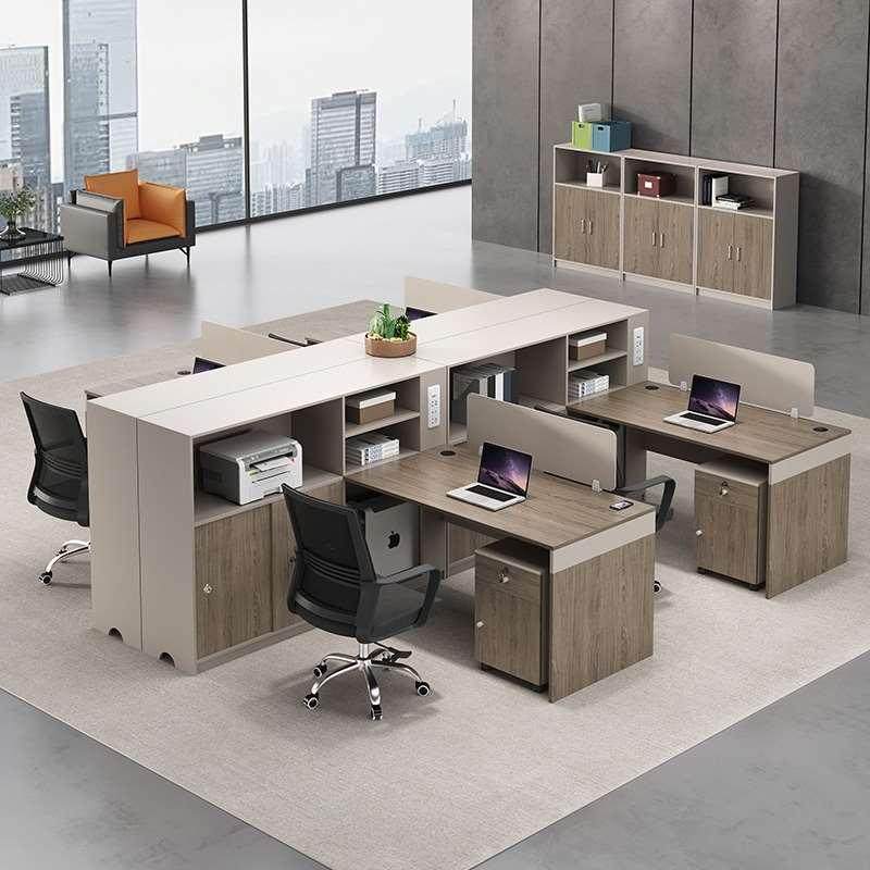 极速简约职员工位办公桌椅组合现代双F人46屏风隔断卡座财务桌子