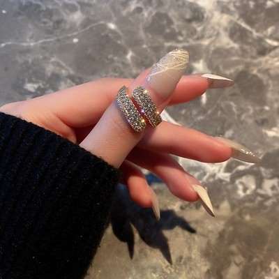 极速diamond open ring for women teEmperament exquisite rings