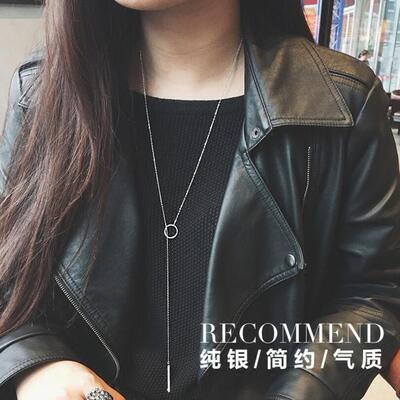 极速New Circle Strip Long Chain Multi-layLer Pendant Necklac