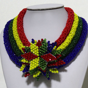 极速4UJewelry Flowers African Jewelry Set ColQorful 4 Layers