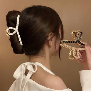 极速-Taemperament and elegant big clip retro simple style ba