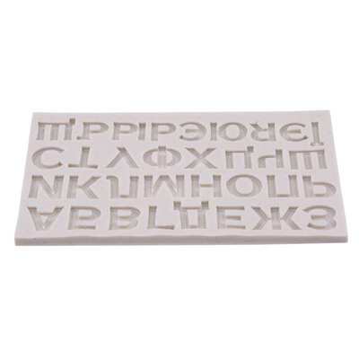 极速3D Russian Alphabet Cake Mold Silicone ROussian Handwrit