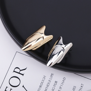 极速New Gothhic Metal Line Thin Nail Rings for Women Daily F
