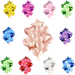 极速14Pcs/set 18inch Heart Star F Eoon 12inch Confetti Latex