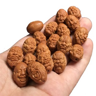 极速文玩橄榄核雕刻十o八罗汉手链橄榄胡18罗汉手持名家手工雕现