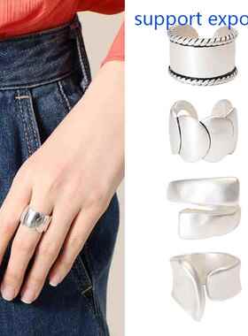 极速Ring ring rougmh exaggeration metal wind ring fine tunin