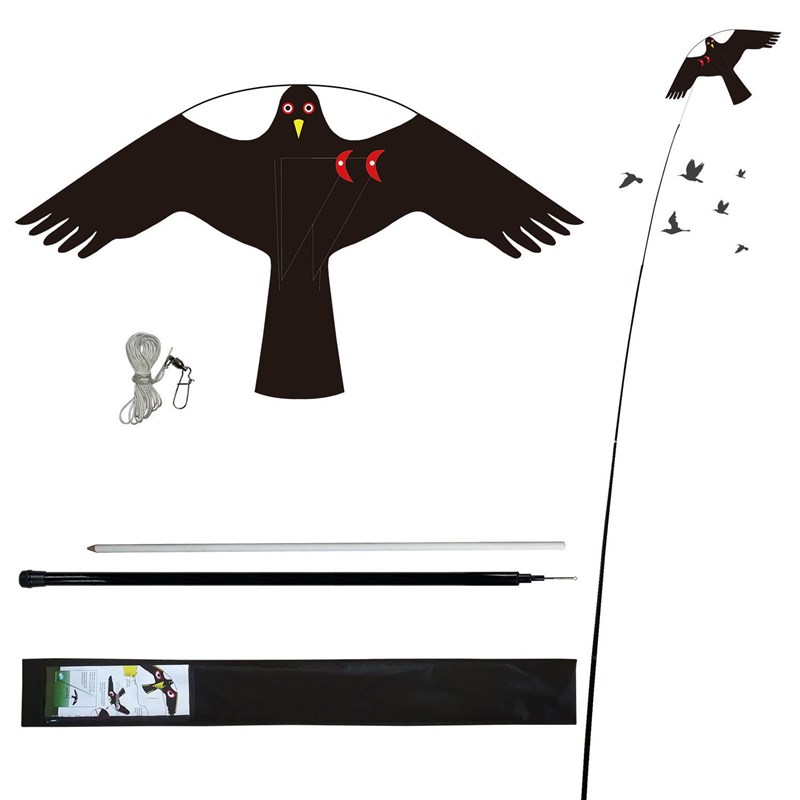 极速惊吓鸟老鹰果园鱼池谷t地菜园防鸟驱鸟农场机场赶鸟老鹰仿真