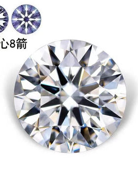 极速人工钻石超大12克拉一证一腰码莫桑钻裸石八心八箭莫Y桑石12m