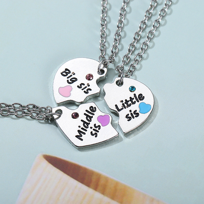 极速Fashion Best Friends Honey Love Couple NPendant Necklace