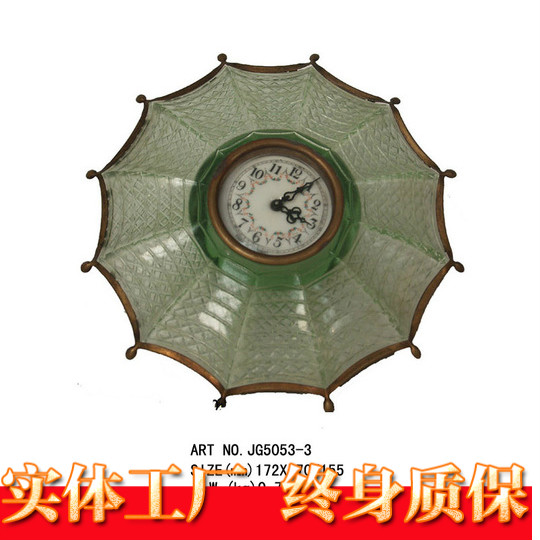 极速新品钟欧式西洋机械钟表A工艺钟表玻J璃雨伞家居装饰壁炉玄