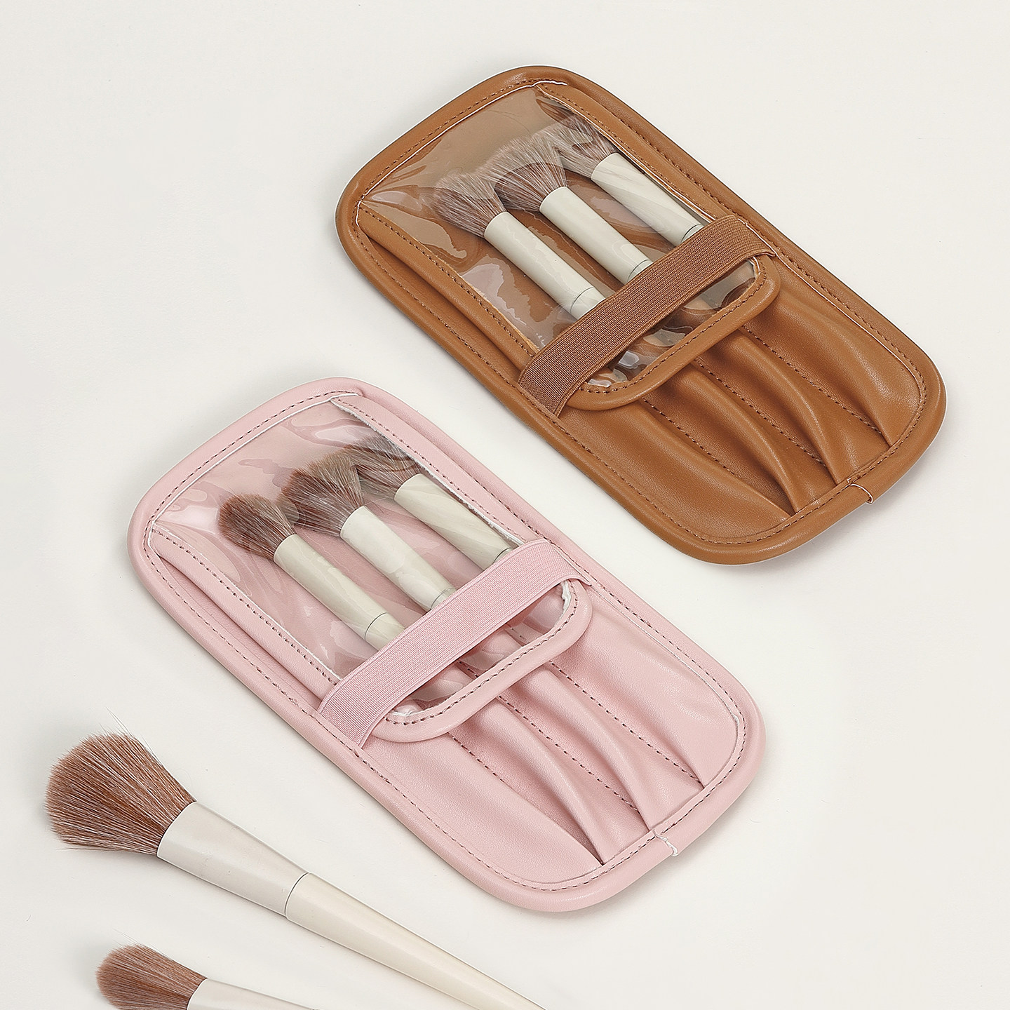 化妆刷收纳包笔刷袋便携拉链皮革旅行洗漱包高级感包内小包内胆包,收纳整理,化妆包,淘宝优惠券,粉丝福利购,淘宝优惠卷