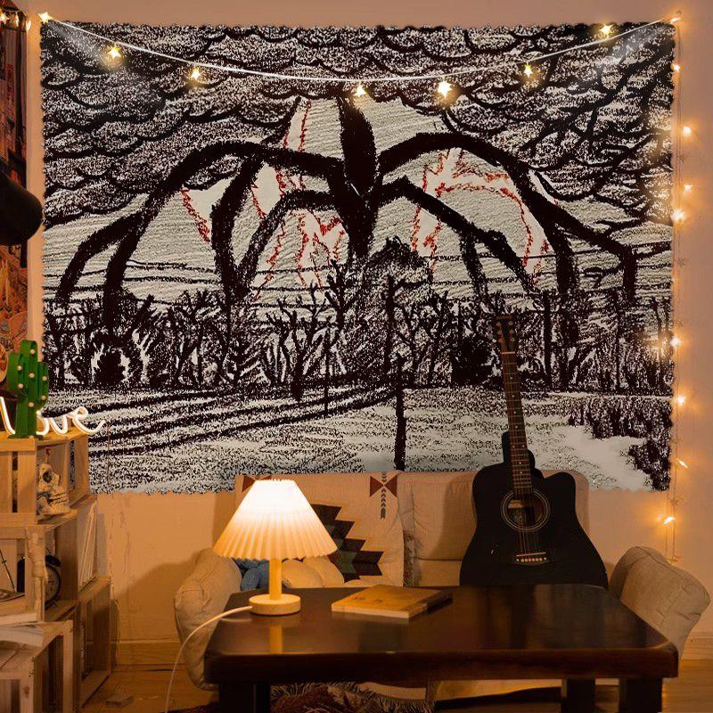 怪奇物语ins背景布挂布动