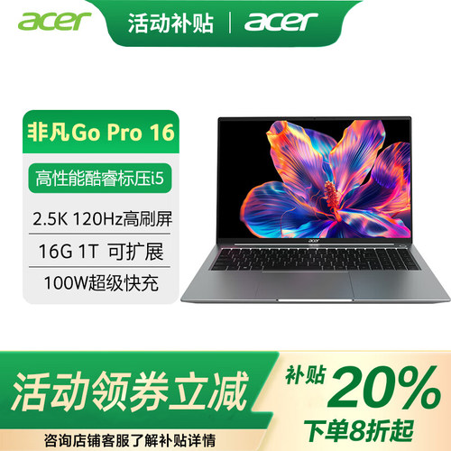 非凡GOPro162.5K120Hz高刷屏