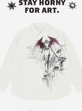 MELANIN 黑色素刺青 亚文化暗黑系罕见复古哥特系涩谷秋长袖衬衫