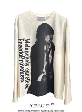 MELANIN 黑色素刺青  个性夏季潮牌高街美式oversize百搭长袖T恤