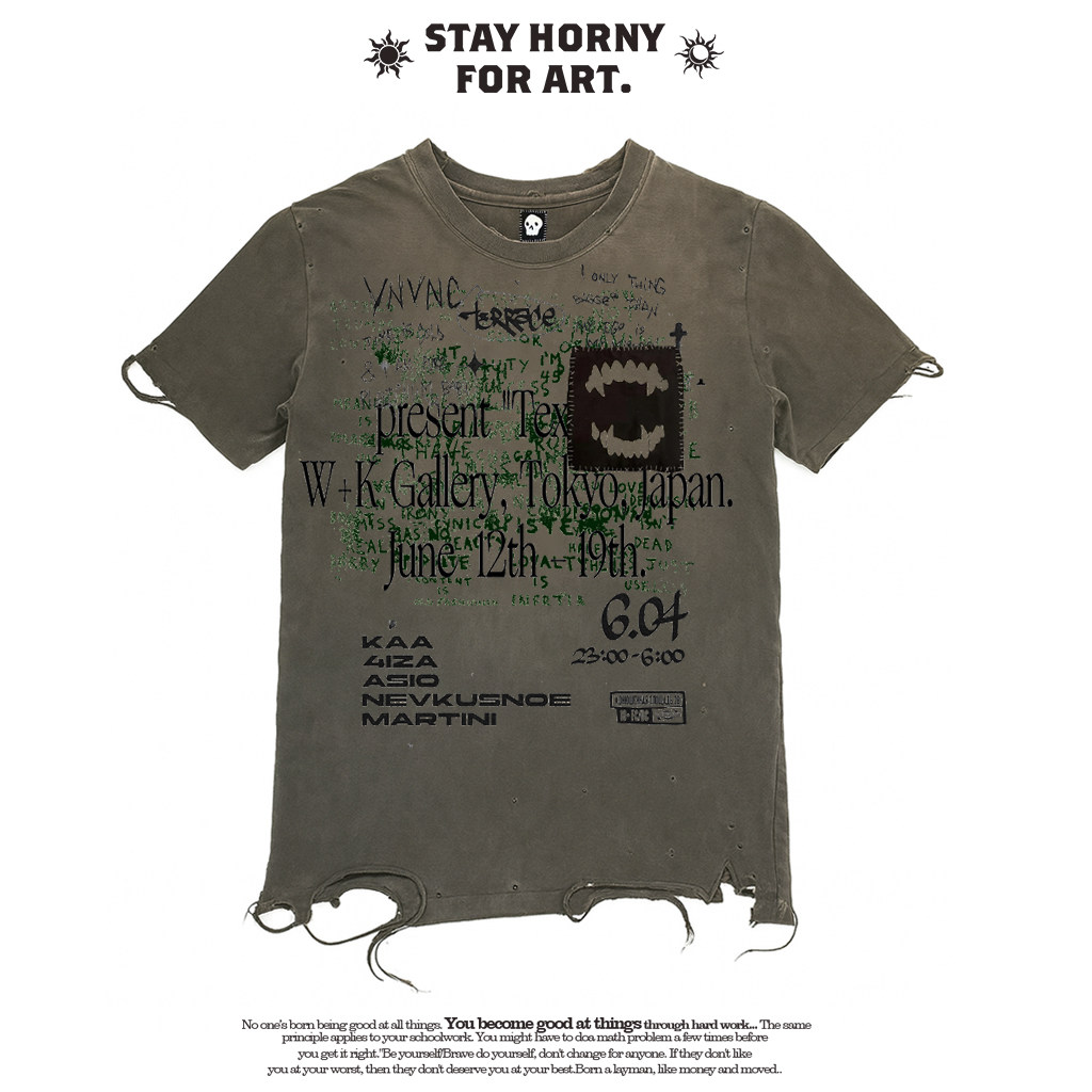 MELANIN 黑色素刺青 丧系怪诞美式街头小众破洞贴布设计短袖T恤,男装,T恤,淘宝优惠券,粉丝福利购,淘宝优惠卷