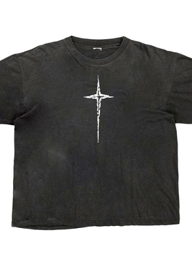 MELANIN 黑色素刺青 重磅破洞水洗做旧chicano纹身师短袖T恤