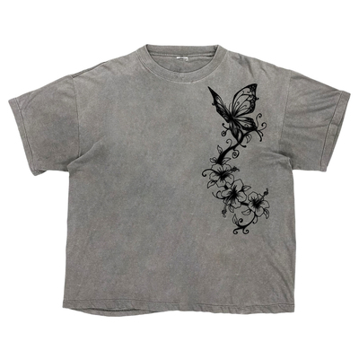 MELANIN 黑色素刺青 奇卡诺chicano亚比重磅水洗做旧短袖T恤