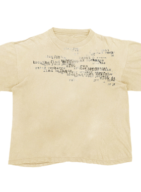 MELANIN 黑色素刺青 破洞水洗做旧摇滚短袖高街纹身师千禧风