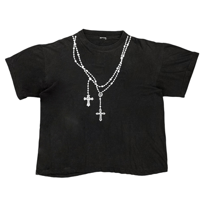 MELANIN 黑色素刺青 千禧风叛逆小众正肩半袖重磅水洗做旧短袖T恤