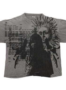 MELANIN 黑色素刺青  重磅水洗做旧复古tattoo短袖T恤暗黑纹身师