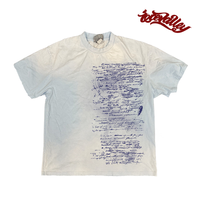 MELANIN 美式复古重磅小众设计感脏脏T慵懒风日记质感短袖男女T恤