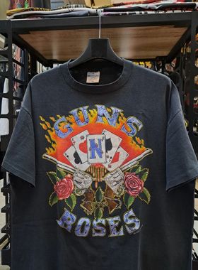 枪与玫瑰Guns N' Roses1991Use Your Illusion I巡回演出短袖T恤