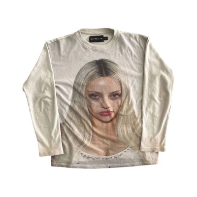 MELANIN 黑色素刺青 暗黑系人物印花 亚比风 ins 小众复古长袖