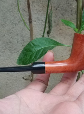 意大利石楠木实木小号比利时微弯号角烟斗3MM迷你旅行便携小叼斗