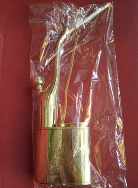 黄铜水烟壶复古实用喇叭鼓牌手卷丝烟丝香 烟两用/水烟袋/水烟斗