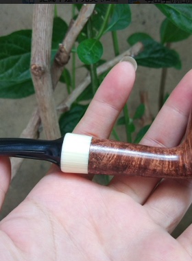 意大利进口石楠木手工实木中号烟斗9M烟道送礼长辈父亲朋友送配件