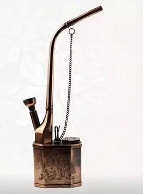 烟斗丝/两用黄铜水烟袋牛眼海军旋斗粮转复古铜水烟壶把玩摆件