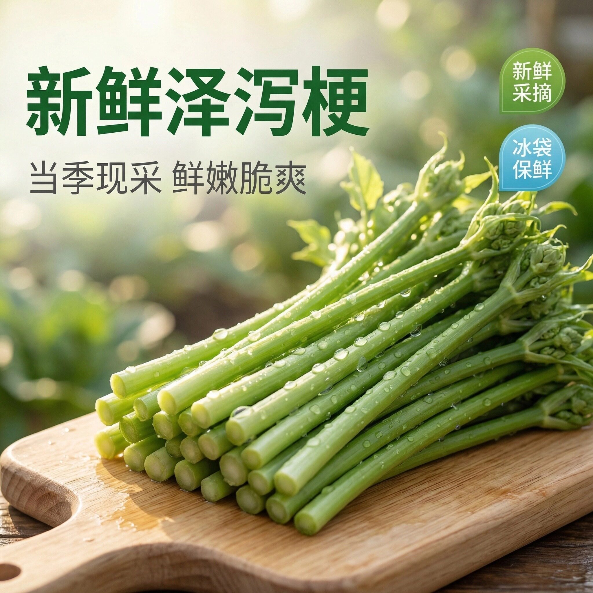 新鲜泽泻梗菜自种蔬菜江西广昌驿前特产青菜梗直销建瓯泽泻