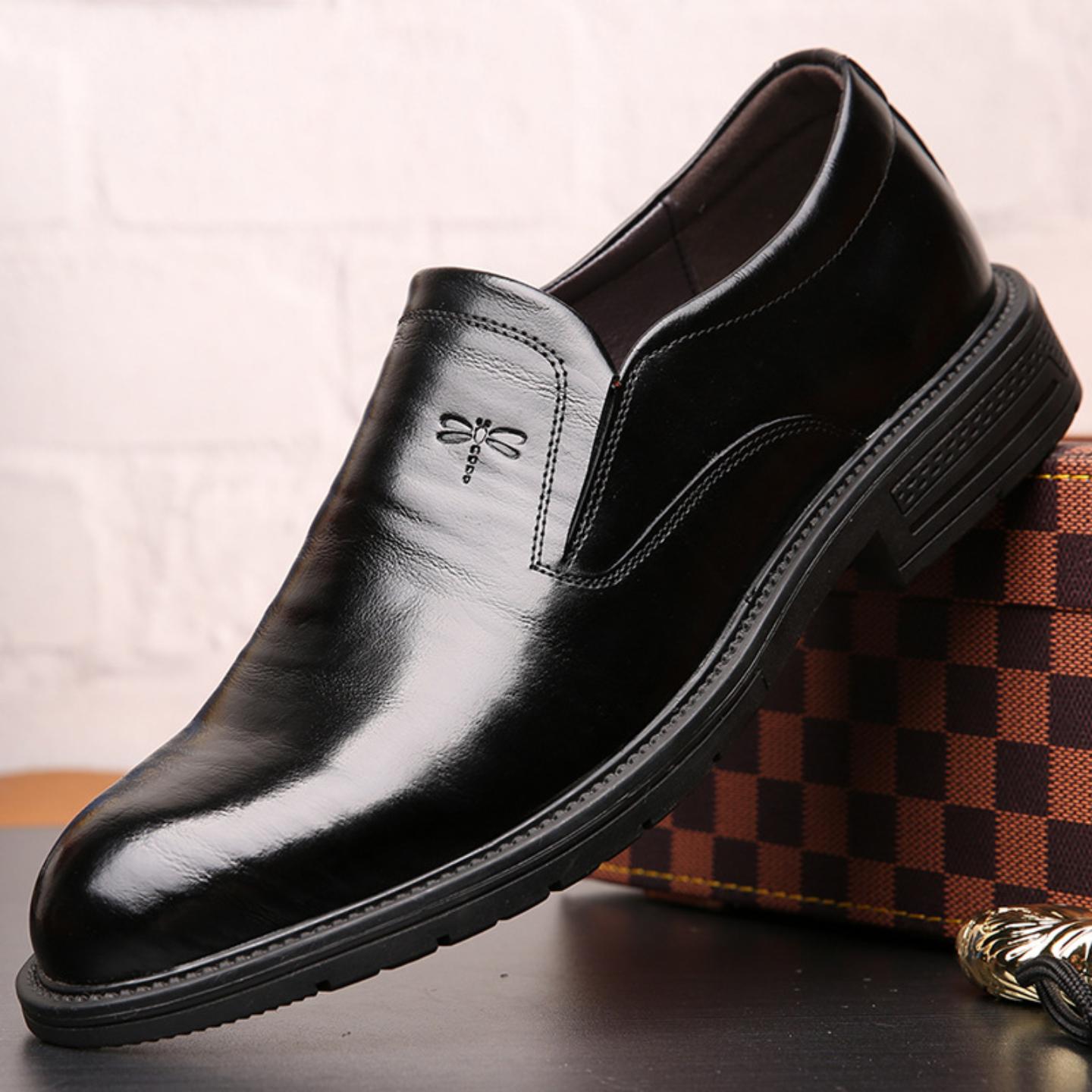 秋冬特大码男鞋真皮英伦正装皮鞋