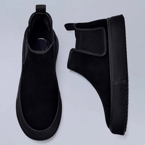 马丁靴男高帮冬季加绒2025新款短靴英伦风软皮男士高帮切尔西靴子