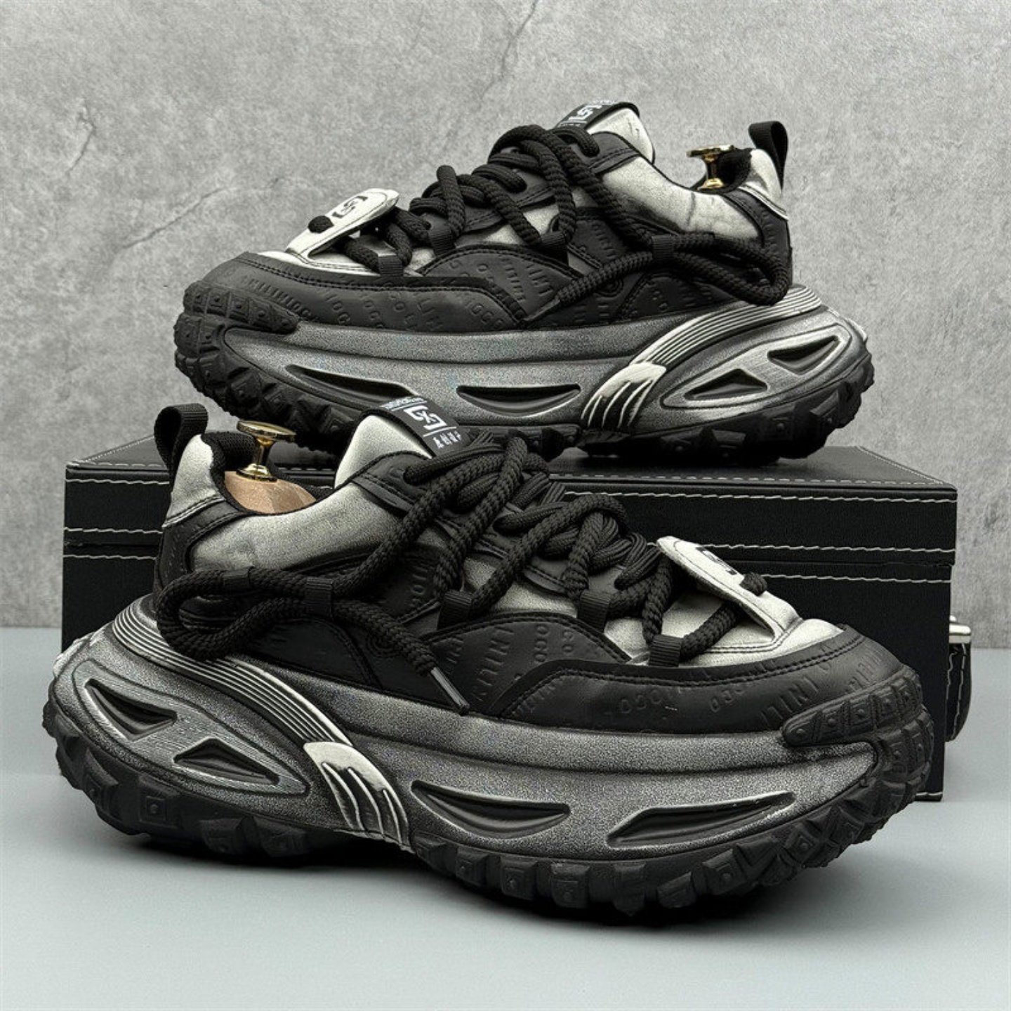 正品复古做旧男鞋2026秋冬新款小众老爹潮鞋厚底内增高运动休闲鞋,流行男鞋,老爹鞋,淘宝优惠券,粉丝福利购,淘宝优惠卷