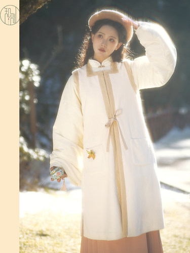 知则2023冬仿兔毛暖绒对襟比甲