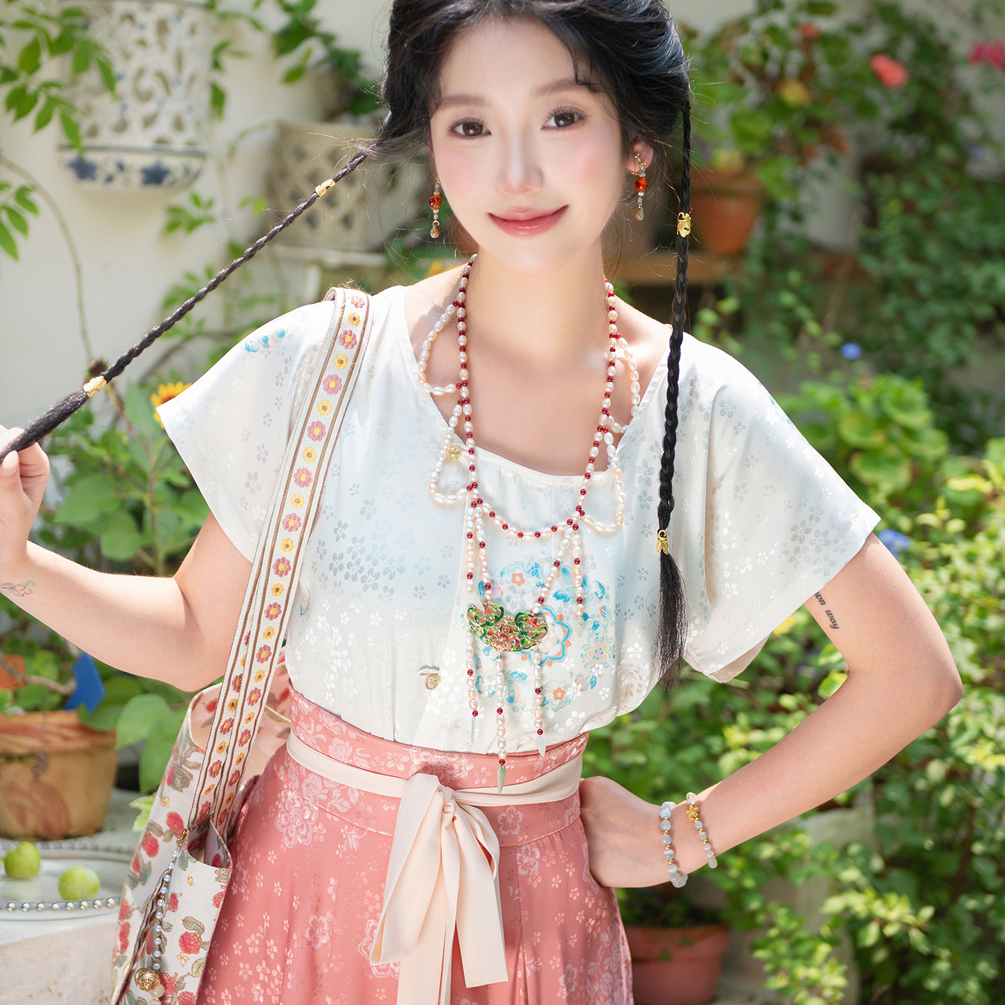 汉元素圆领衫夏季上衣休闲