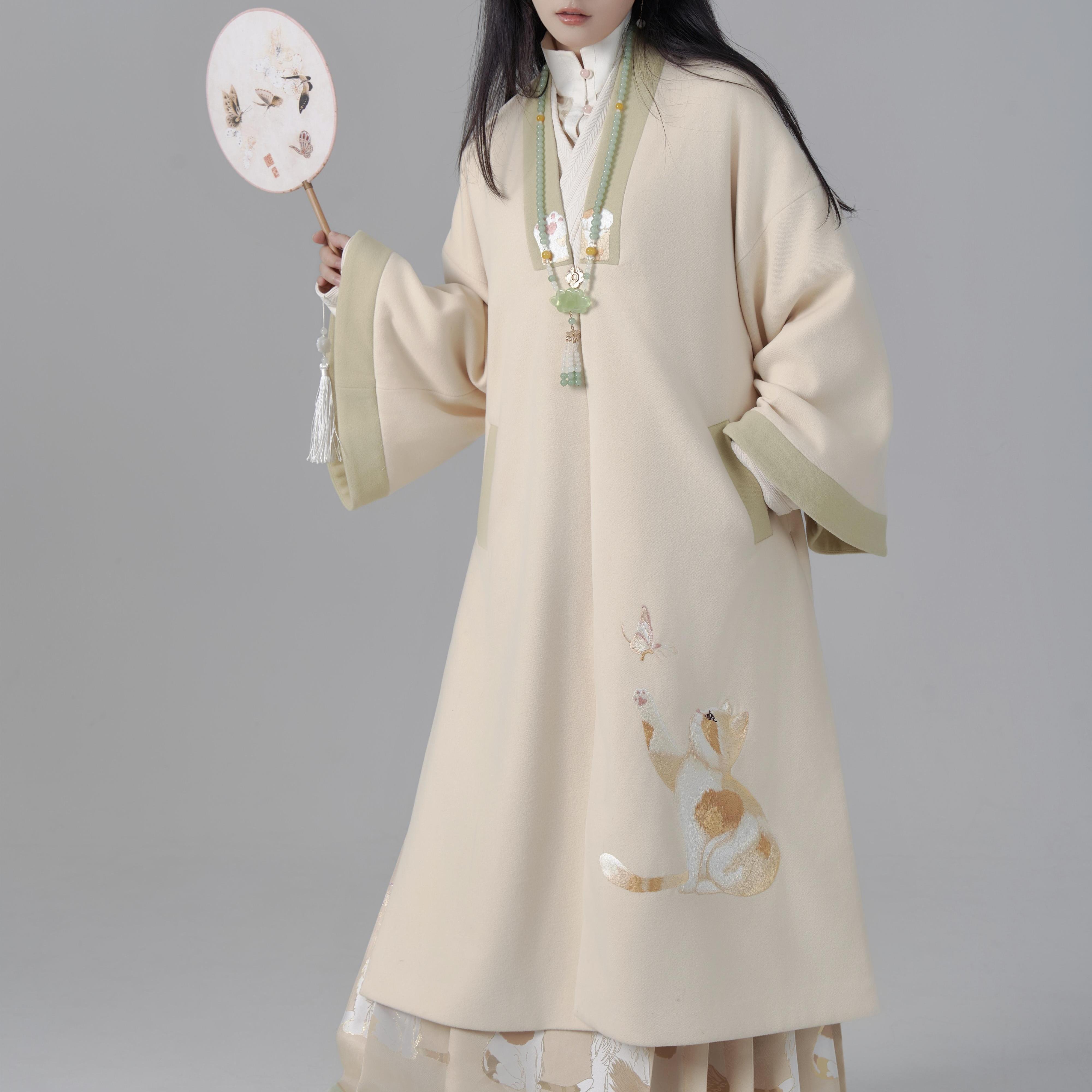 原创汉元素立领对襟汉服外套